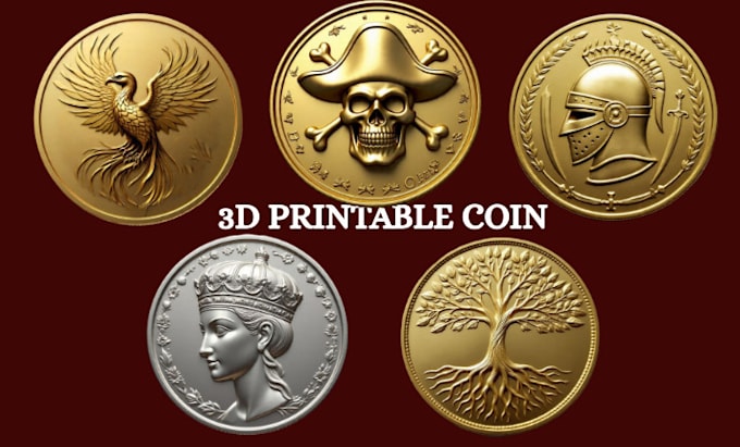 3d custom coin design, bas relief, custom medal, 3d coin model for ...