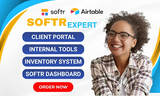 build softr, client portal, or internal softr dashboard with airtable as expert