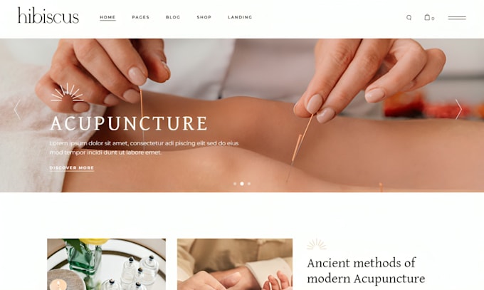 design wix acupuncture website pain clinic holistic website wellness website
