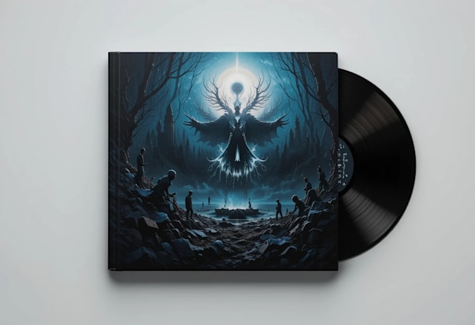 create dark custom album cover