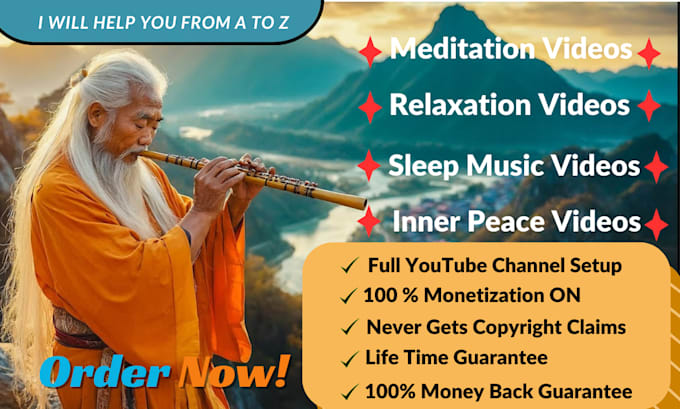 create youtube channel and 40hd meditation sleep videos