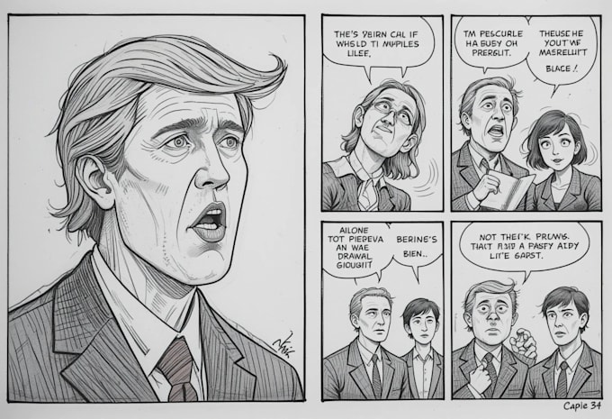 draw political cartoon and comic strip