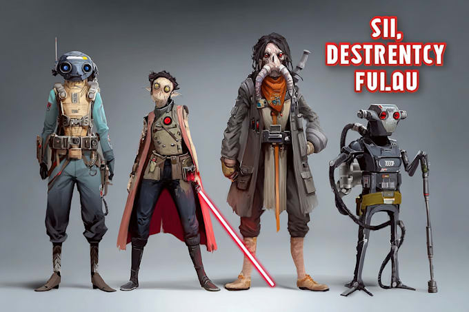 Draw sci fi or fantasy concept art illustration characters by ...