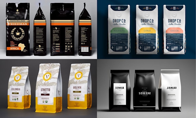Design premium coffee packaging, coffee bag, pouch design and label ...