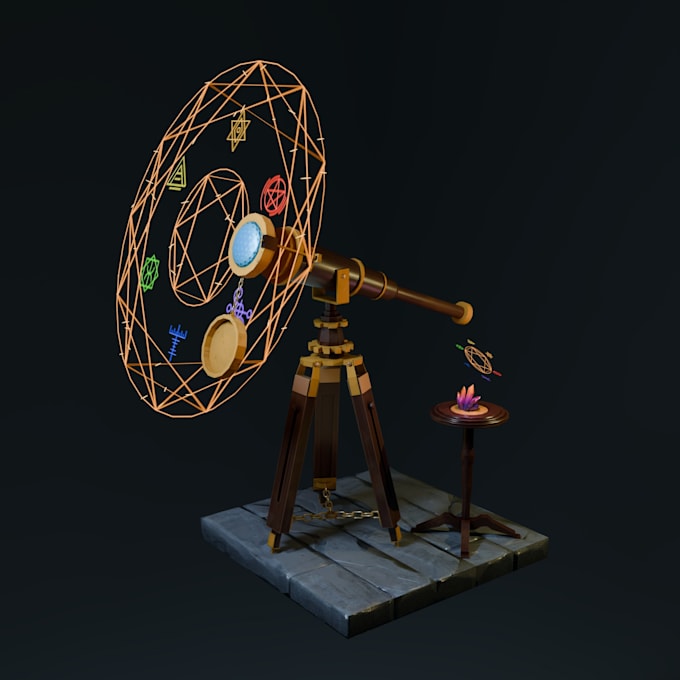 make semi realistic game props with styled textures