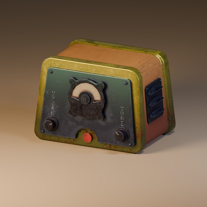 make semi realistic game props with styled textures