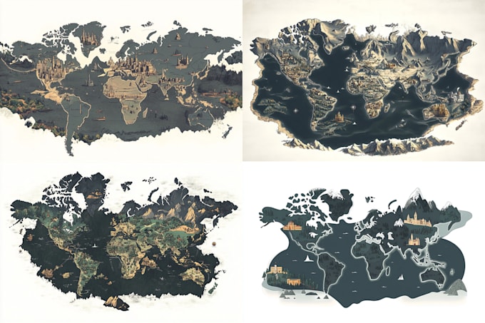 draw a unique vector or isometric map