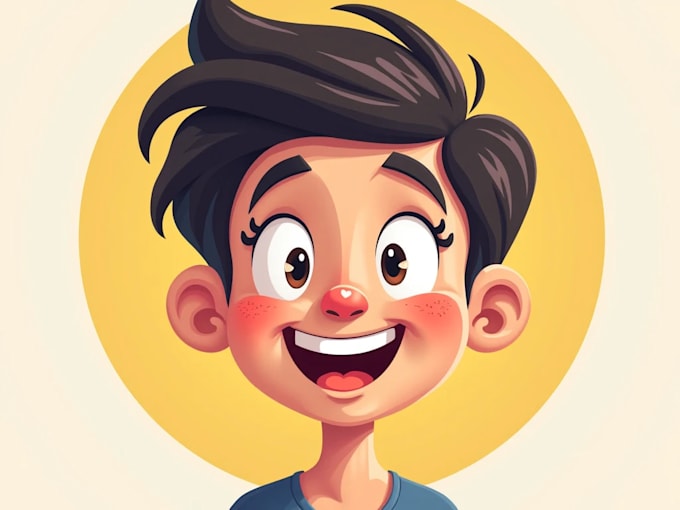draw cartoon vector portrait with your face