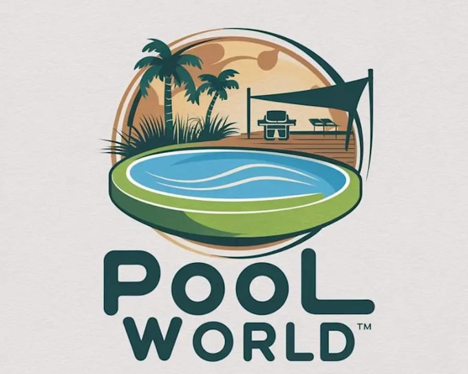 makes swimming pool, pool cleaning logo design