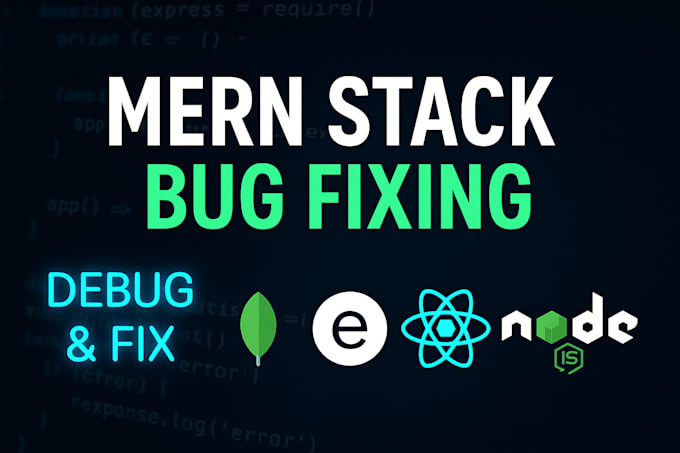debug and fix mern stack issues in your web application