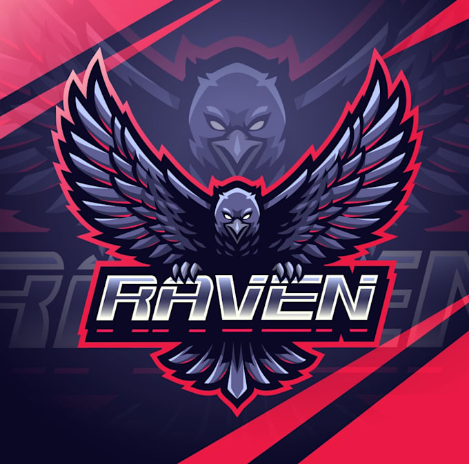 design an attractive raven, crow, bird logo
