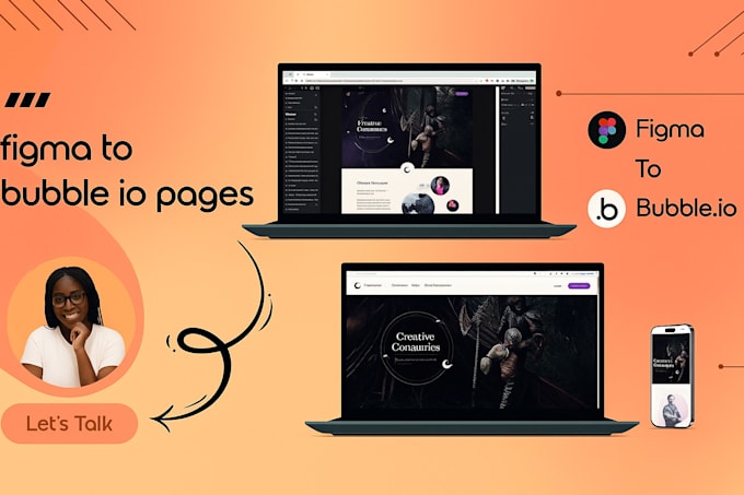 Convert figma to bubble io pages bubble mvp buble saas responsive ...