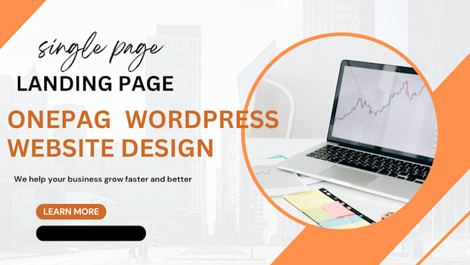 create modern  landing page or one page website