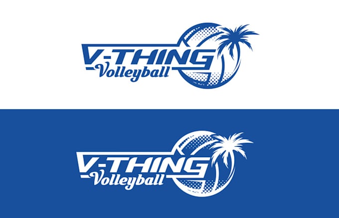 design summer beach volleyball logo