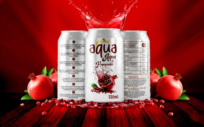 design energy drink, soda can, juice can and beverage labels