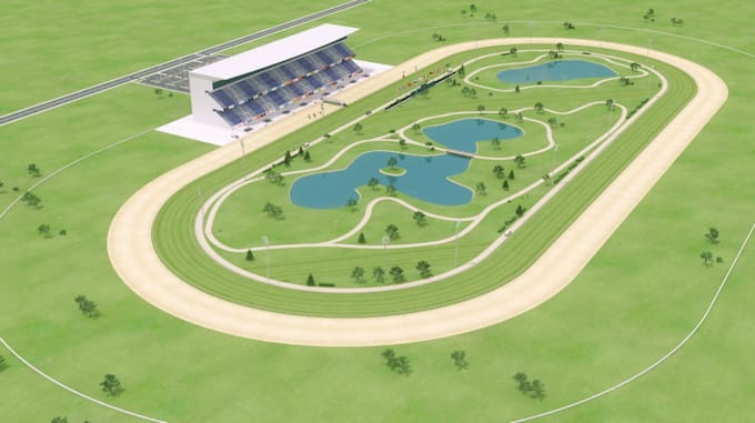 Race Course Design Design 3d race track, sports arena, horse racing, outdoor landscape ...