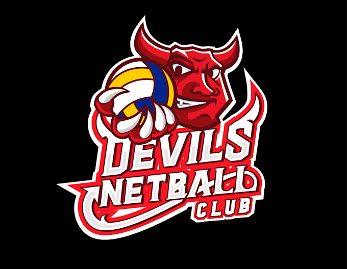 design a custom premium mascot volleyball team logo