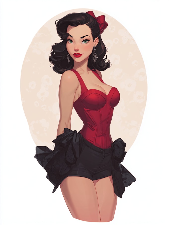 draw a sexy pin up girl