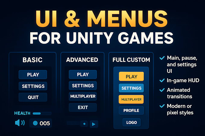Create best unity game main menu ui with 50 percent off by ...