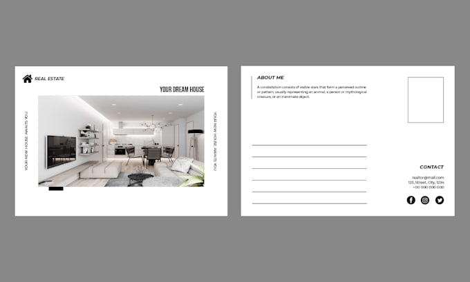design an professional postcard for you