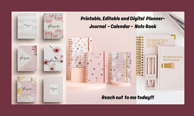 design custom digital printable journal etsy hyperlink planner note book 2025