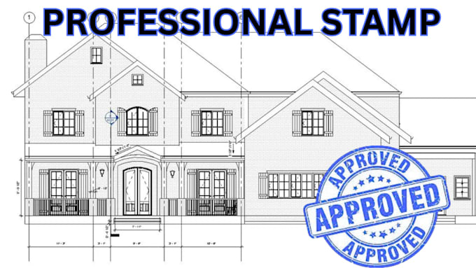 draw review stamp architectural plan mep floor plan site plan for city permit
