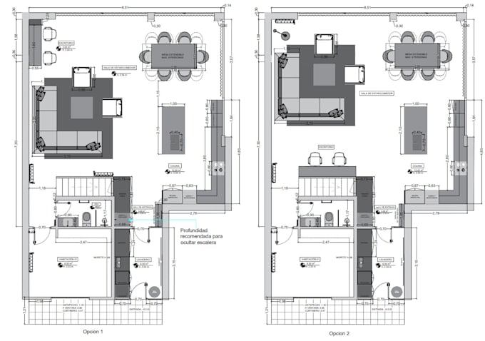 planos arquitectónicos y alzados con medidas
