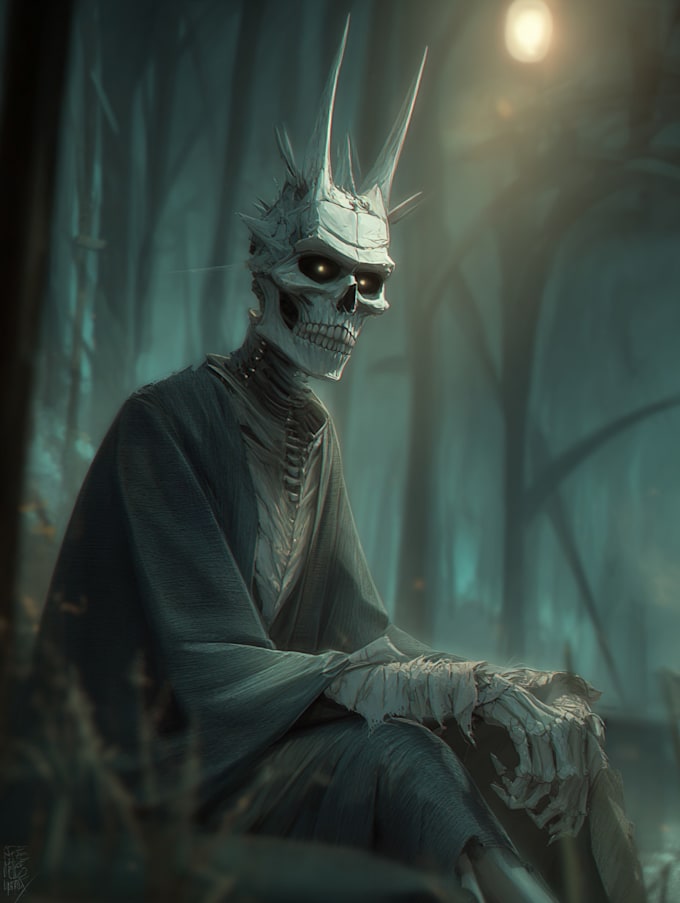 do dark, punk, goth, horror character in comic like style