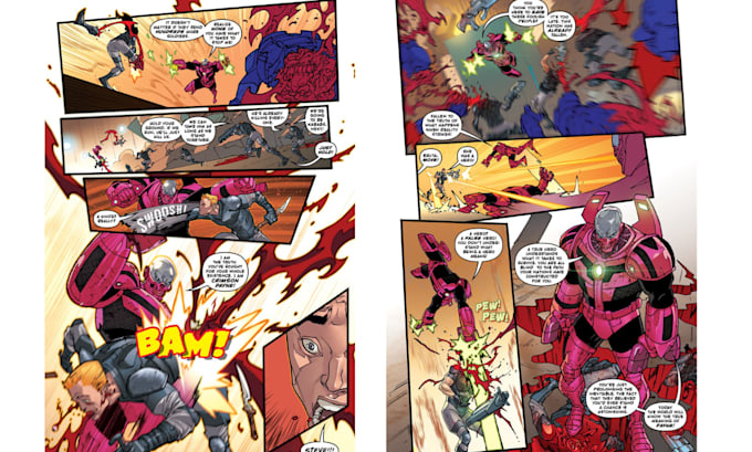 Draw comic panel strip comic book pages storyboard illustration for ...
