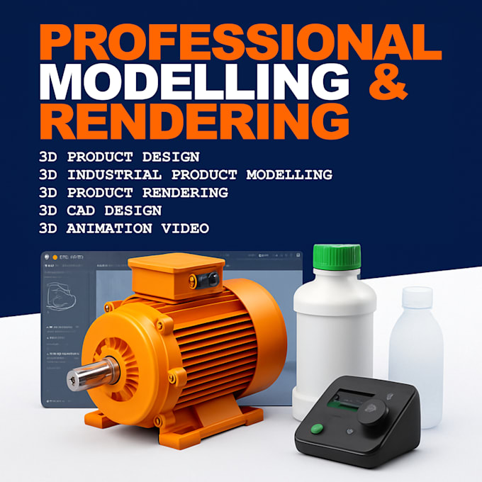 create precise 3d cad models for mechanical parts, prototyping and 3d printing