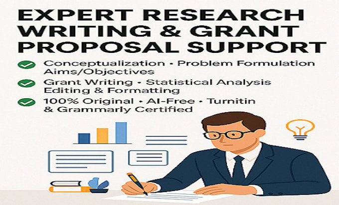 provide expert research writing and grant proposal support for publications