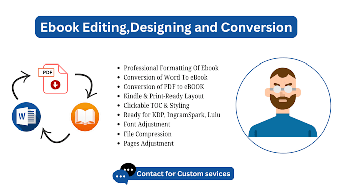 professionally format, edit, and convert your ebook