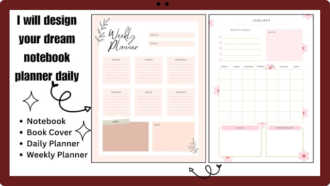 notebook journal planner digital product