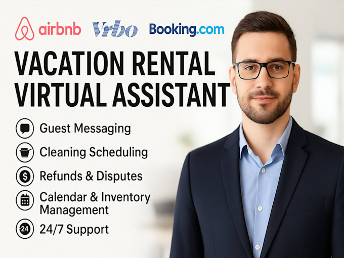 provide virtual assistant services for your airbnb or vrbo rentals