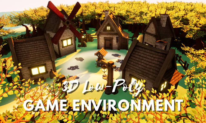 design optimized low poly 3d environments for your game