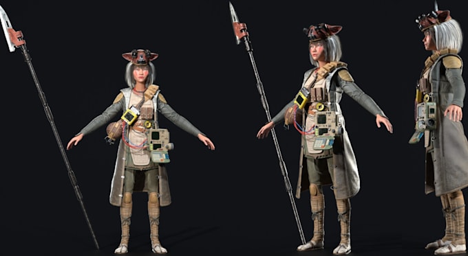 3d metahuman unreal engine game character, stylized humanoid, photos to 3d model