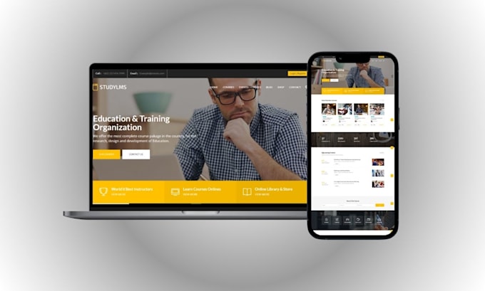 design wordpress educational course website lms website elearning lms website