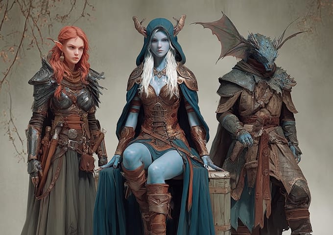 draw your dnd or ttrpg fantasy character art or token