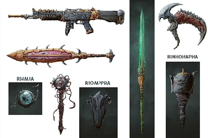 draw your prop or fantasy weapon designs