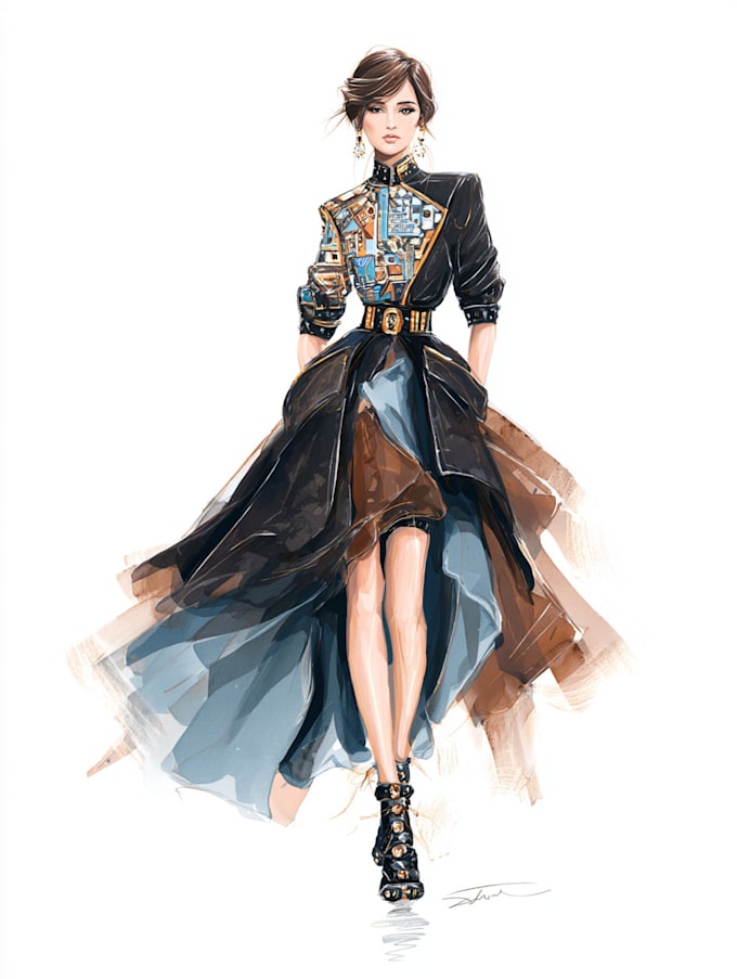 Design professional fashion , sketches and fashion clothing by ...