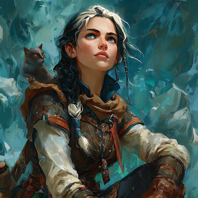 Dnd character art illustration book cover by Allixoosee | Fiverr