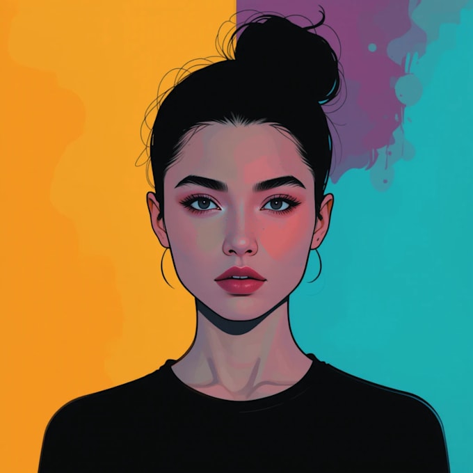 draw a minimalistic vector portrait for you
