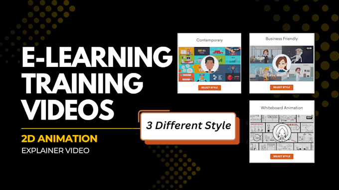 create full training courses and animated explainer videos