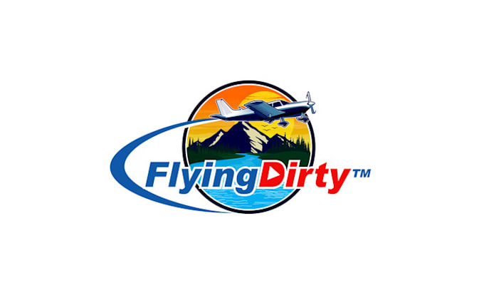 design innovative pilot scapes flying dirty logo