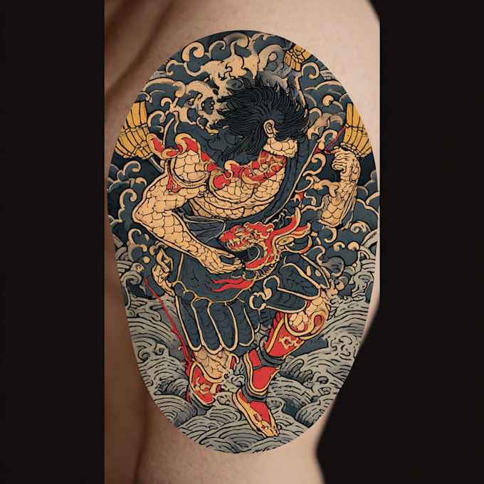 make a traditional japanese irezumi tattoo