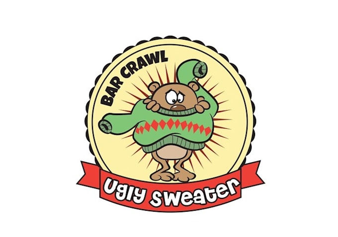 design highest level sweater bar crawl logo