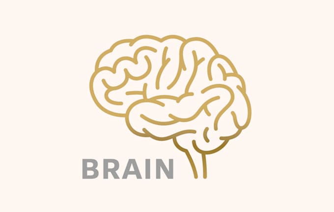 make a high quality minimalist brain logo  with express delivery