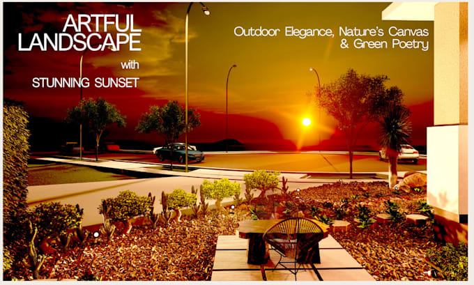 do 3d landscape design and photorealistic render