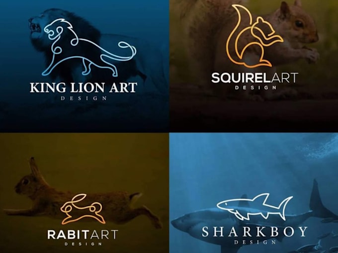 do minimalist line art logo design