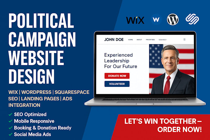 Design political campaign website, election website election campaign ...
